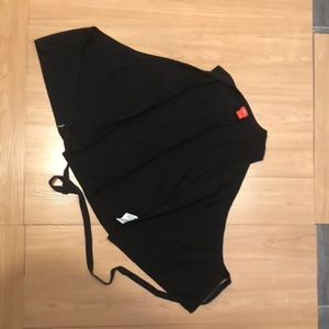 Black cotton/polyacryl/elastan vest with wrap function, sOliver , EU40/US10